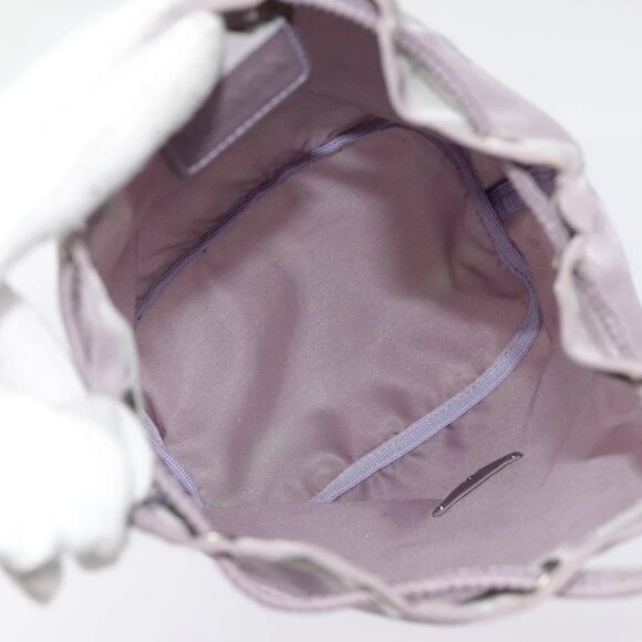 PRADA Pouch Nylon Purple Silver Auth 90239 - Picture 11 of 16